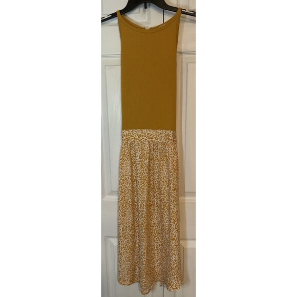 Loft Mustard Yellow Midi Dress Size 4 - Picture 1 of 3